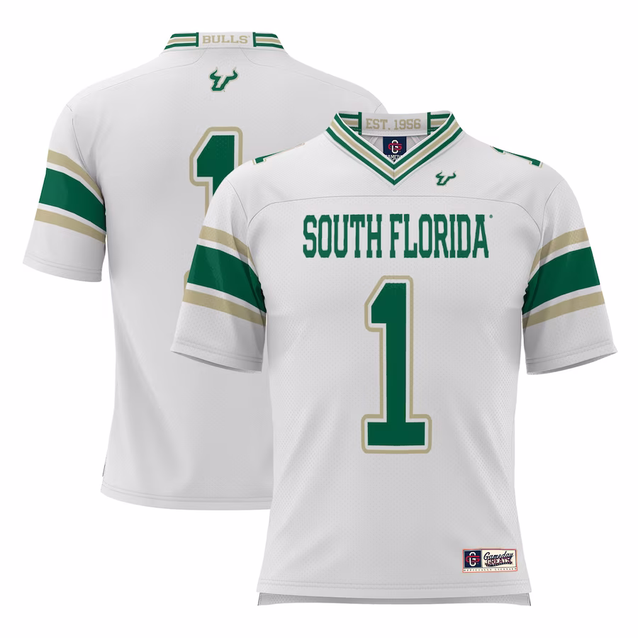#1 South Florida Bulls GameDay Greats Football Jersey - White - Jersey