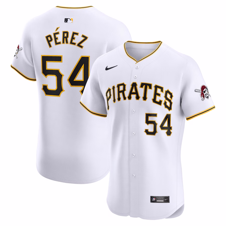 Men's Pittsburgh Pirates Martin Perez Nike White Home Elite Player Jersey - Jersey