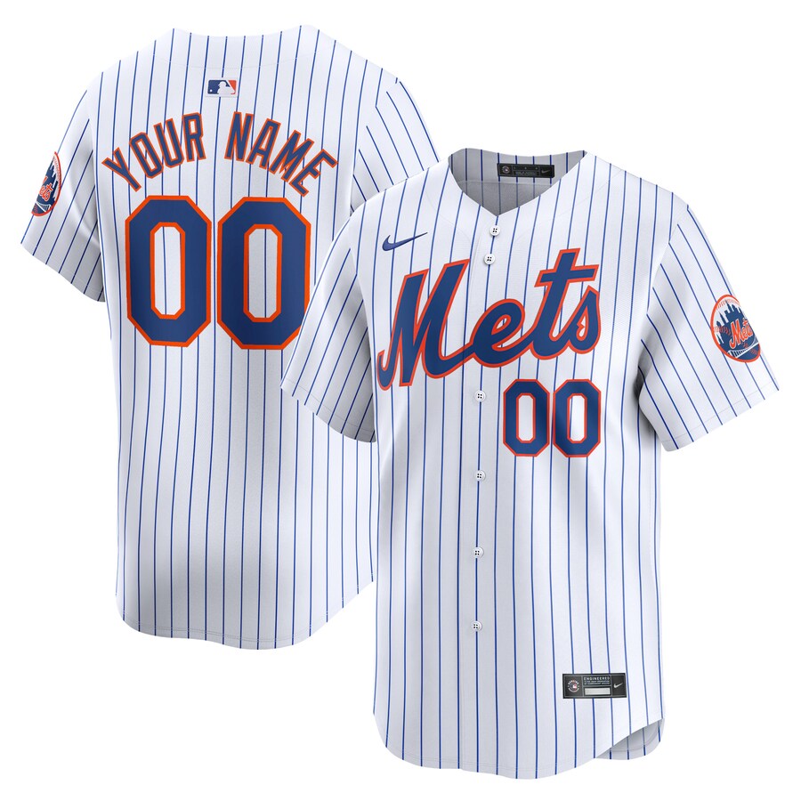 Youth New York Mets Nike White Home Limited Custom Jersey - Jersey