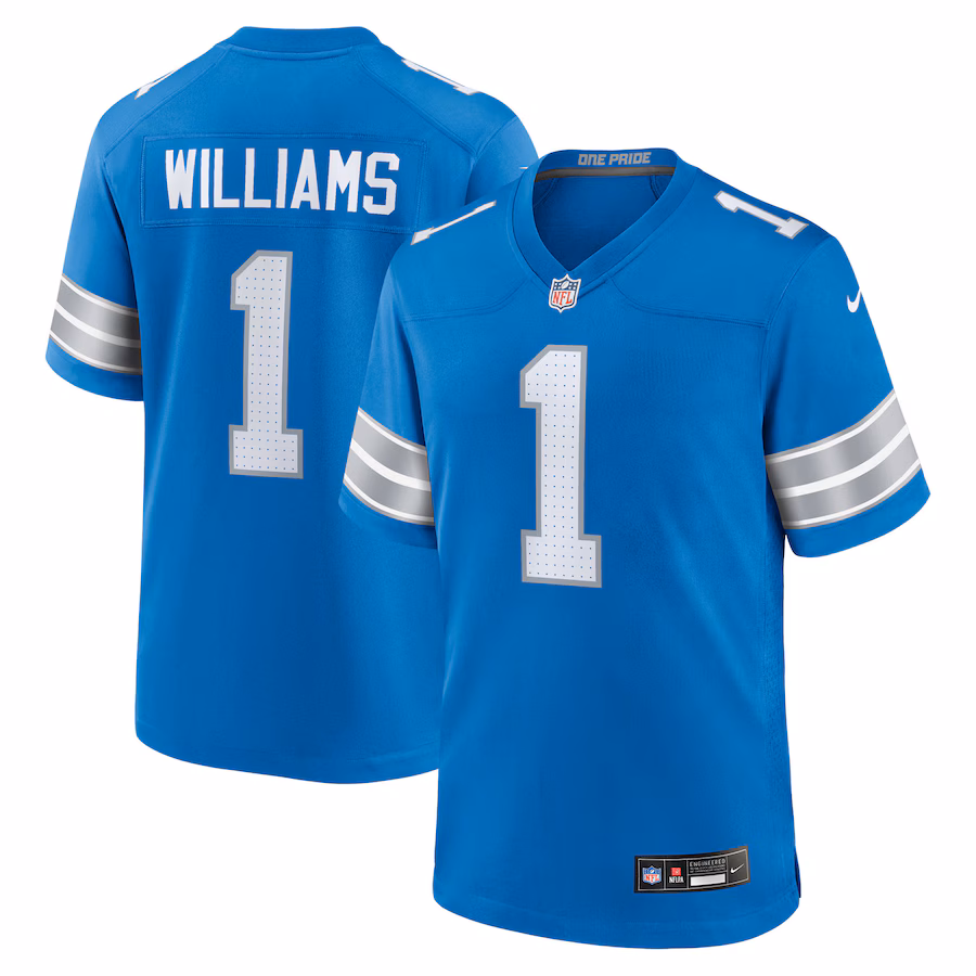 Men's Detroit Lions Jameson Williams Nike Blue Game Player Jersey - Jersey