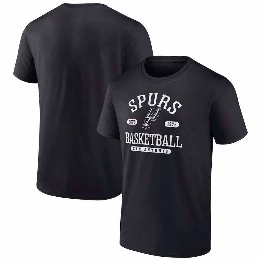 Men's San Antonio Spurs  Fanatics Black Calling Plays T-Shirt - Jersey