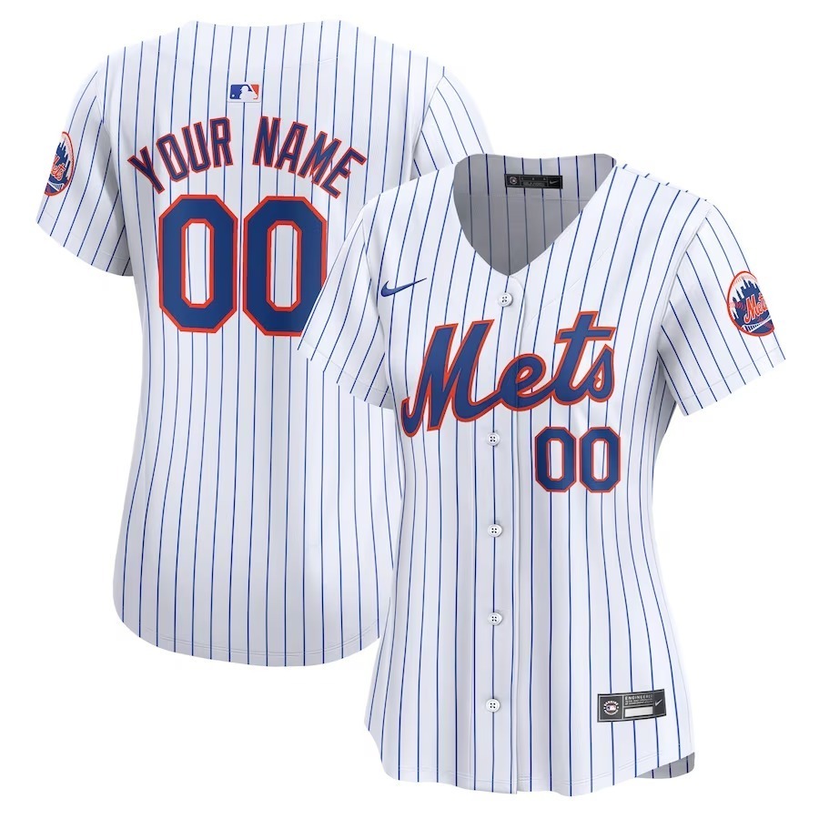 Women's New York Mets Nike White Home Limited Custom Jersey - Jersey