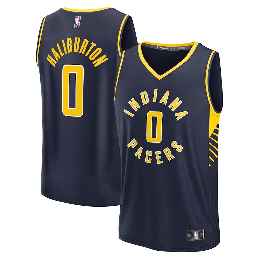 Youth Indiana Pacers Tyrese Haliburton Fanatics Navy Fast Break Replica Player Jersey - Icon Edition - Jersey