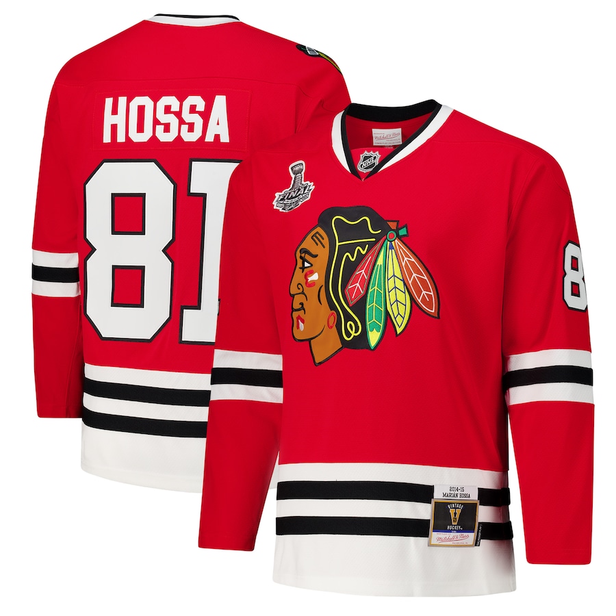 Men's Chicago Blackhawks Marian Hossa Red 2014-15 Power Play Jersey - Jersey