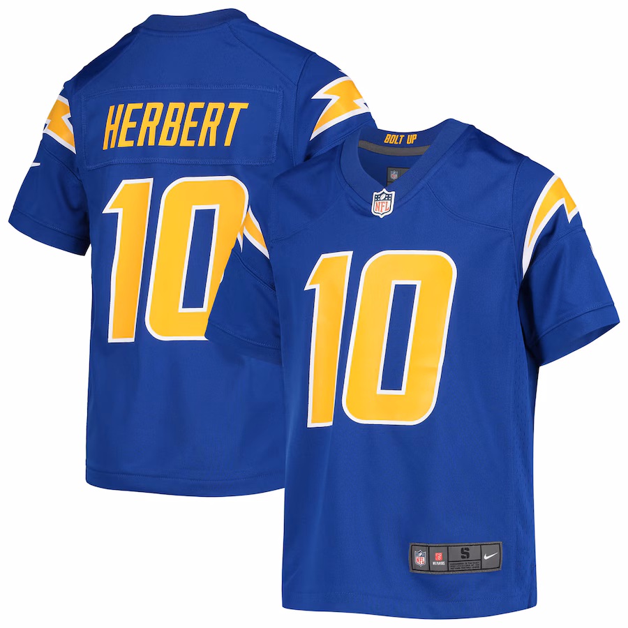 Youth Los Angeles Chargers Justin Herbert Nike Royal Game Jersey - Jersey