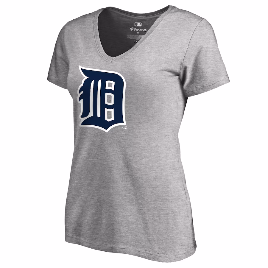 Women's Detroit Tigers Ash Forbes V-Neck T-Shirt - Jersey