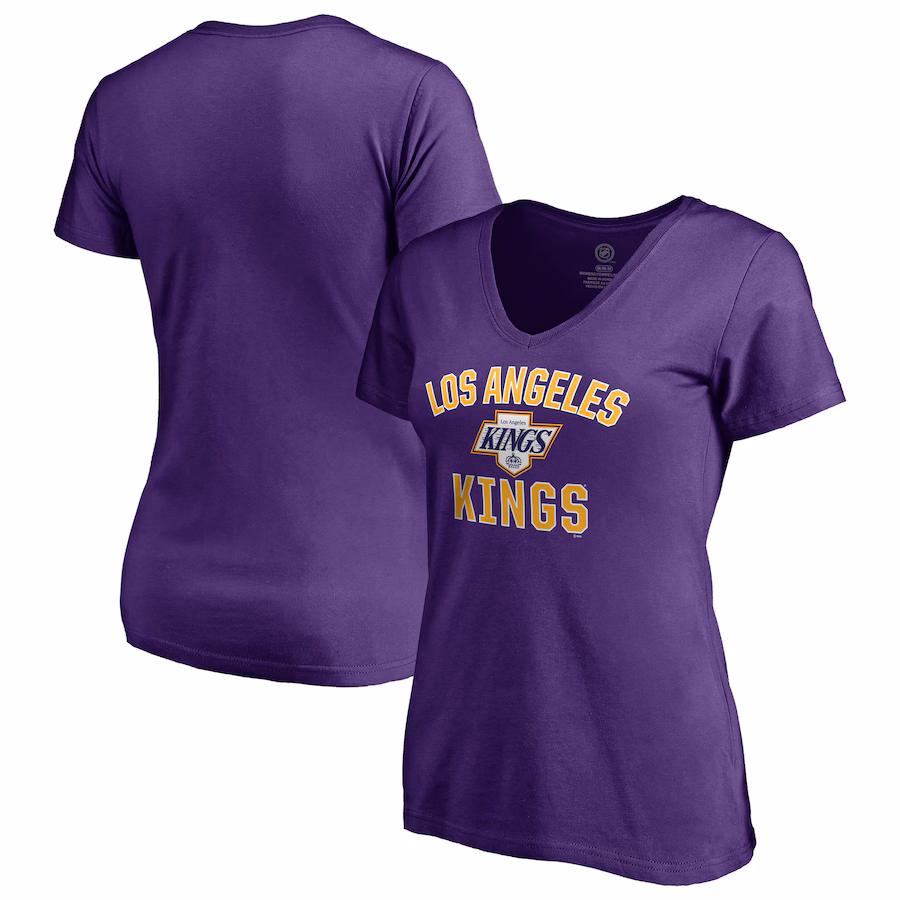 Women's Los Angeles Kings Purple Special Edition Victory Arch V-Neck T-Shirt - Jersey