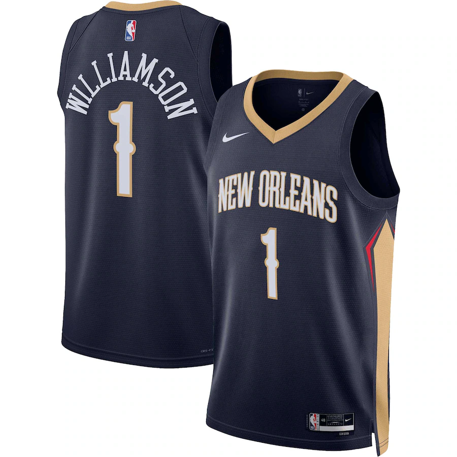 Unisex New Orleans Pelicans Zion Williamson Nike Navy Swingman Jersey - Icon Edition - Jersey