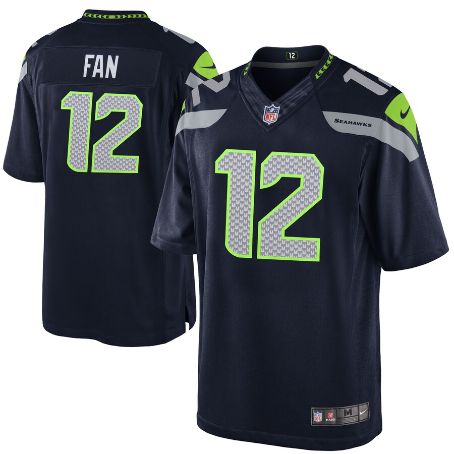 Youth Seattle Seahawks 12s Nike Navy Game Jersey - Jersey