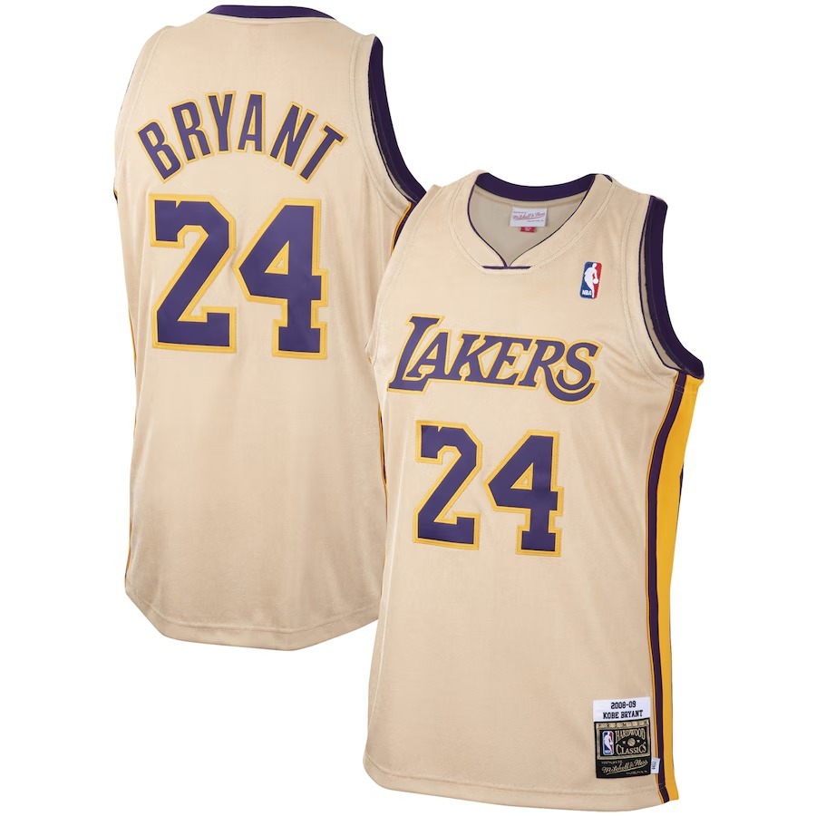 Men's Los Angeles Lakers Kobe Bryant Mitchell & Ness Gold 2008-09 Hardwood Classics Authentic Player Jersey - Jersey