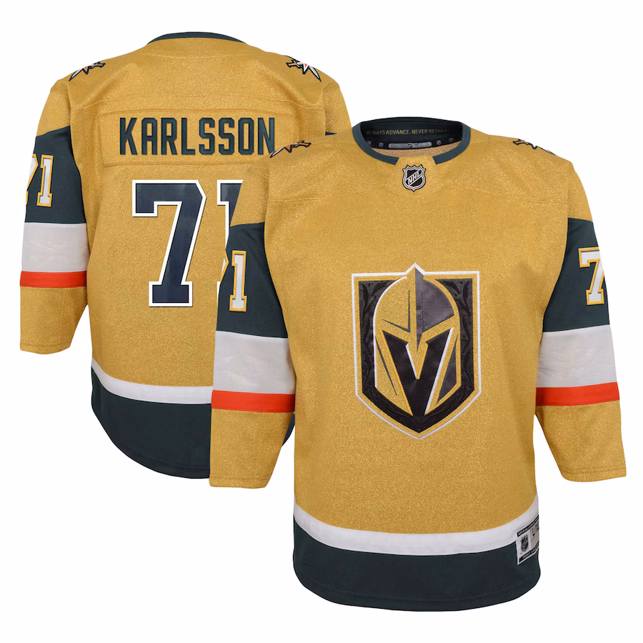 Youth Vegas Golden Knights William Karlsson Gold Home Premier Player Jersey - Jersey