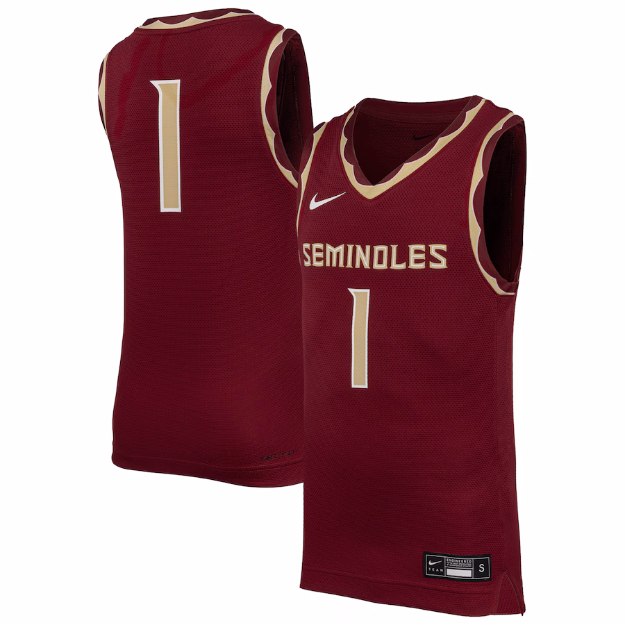 Youth Nike #1 Garnet Florida State Seminoles Replica Basketball Jersey - Jersey
