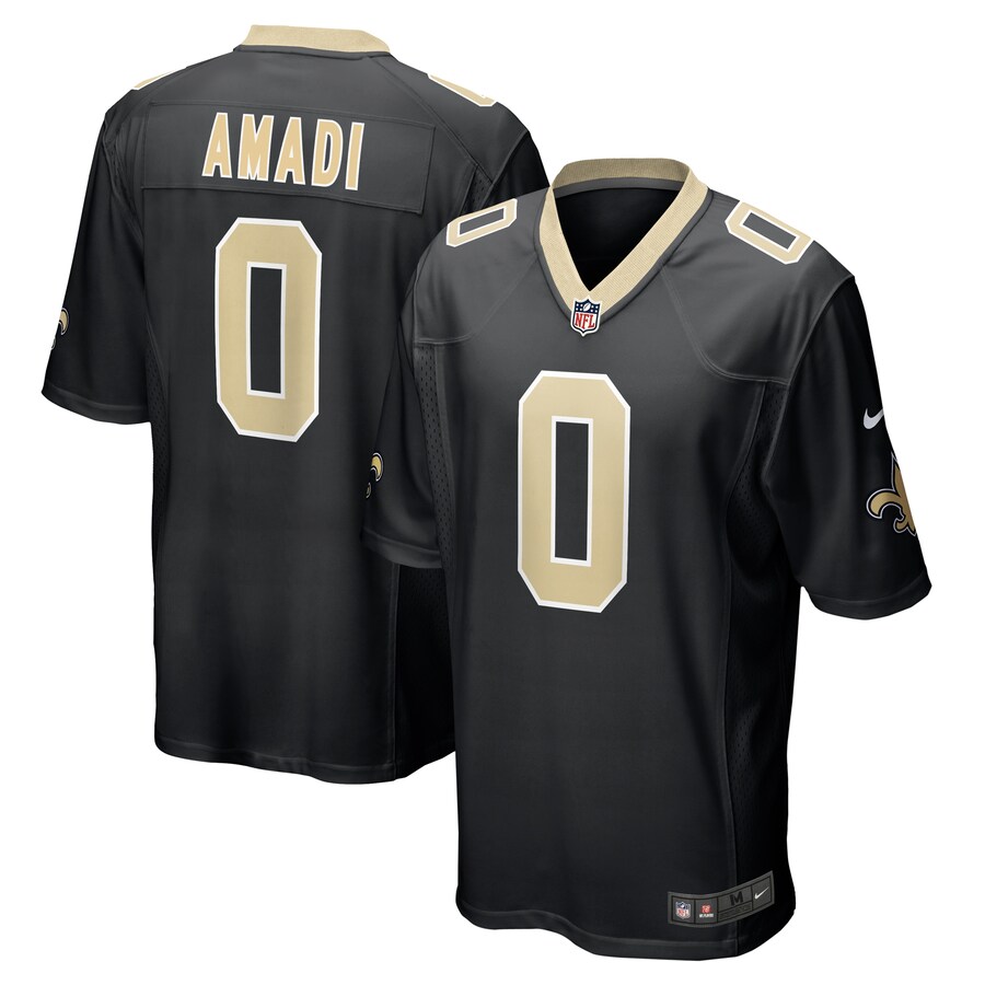 Men's New Orleans Saints Ugo Amadi Nike  Black Team Game Jersey - Jersey