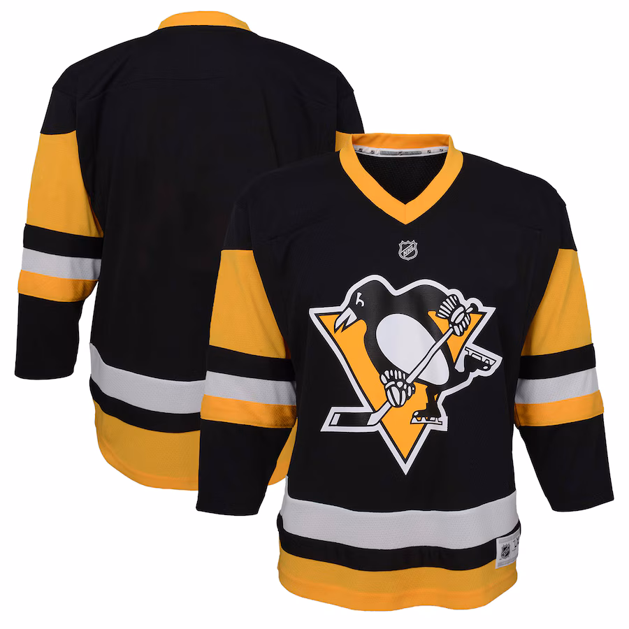 Youth Pittsburgh Penguins Black Home Replica Jersey - Jersey