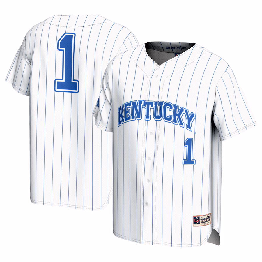 #1 Kentucky Wildcats GameDay Greats Youth Lightweight Baseball Jersey - White - Jersey