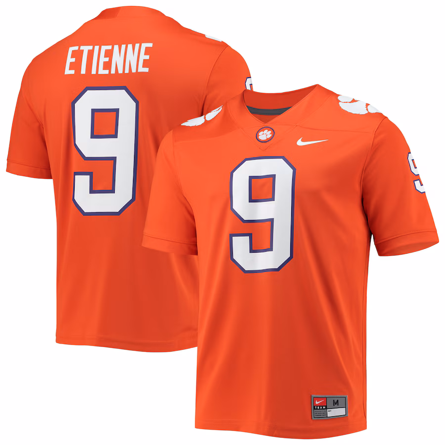 Men's Nike Travis Etienne Orange Clemson Tigers 2021 Draft Class Game Jersey - Jersey