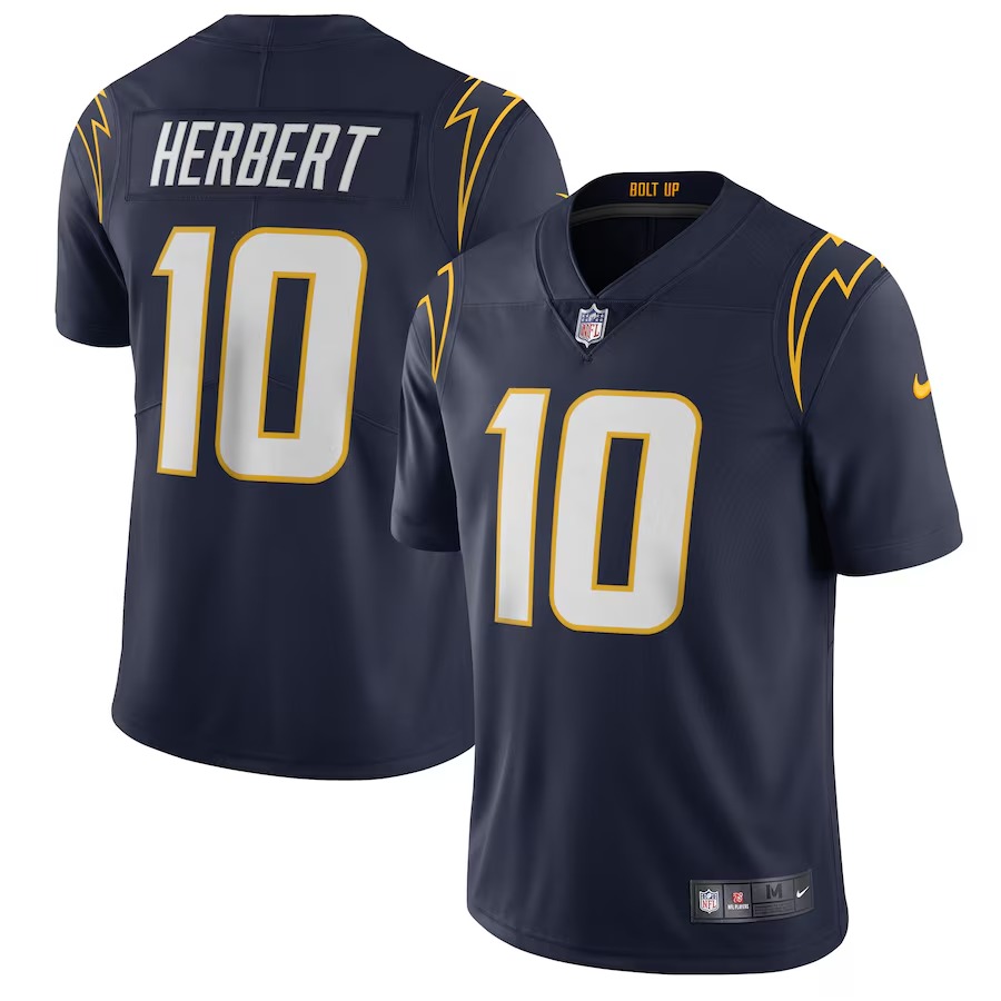 Men's Los Angeles Chargers Justin Herbert Nike Navy Vapor Limited Jersey - Jersey