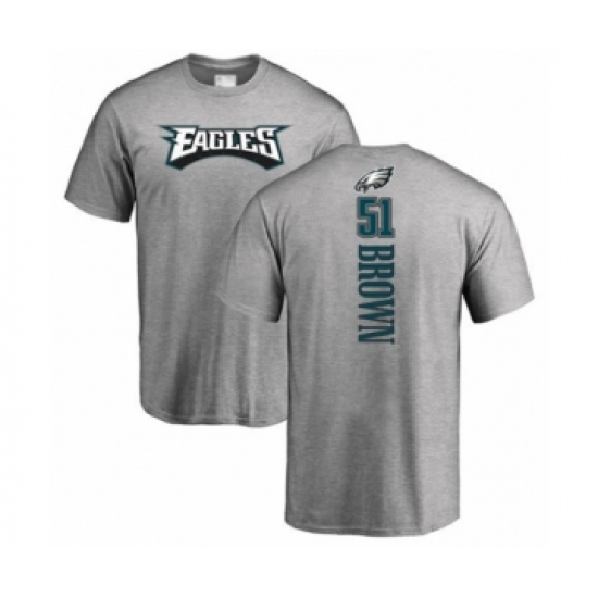 Philadelphia Eagles #51 Zach Brown Ash Backer T-Shirt - Jersey