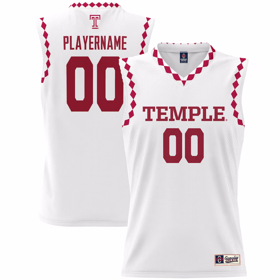 Temple Owls Unisex NIL Pick-A-Player Lightweight Men's Basketball Jersey - White - Jersey