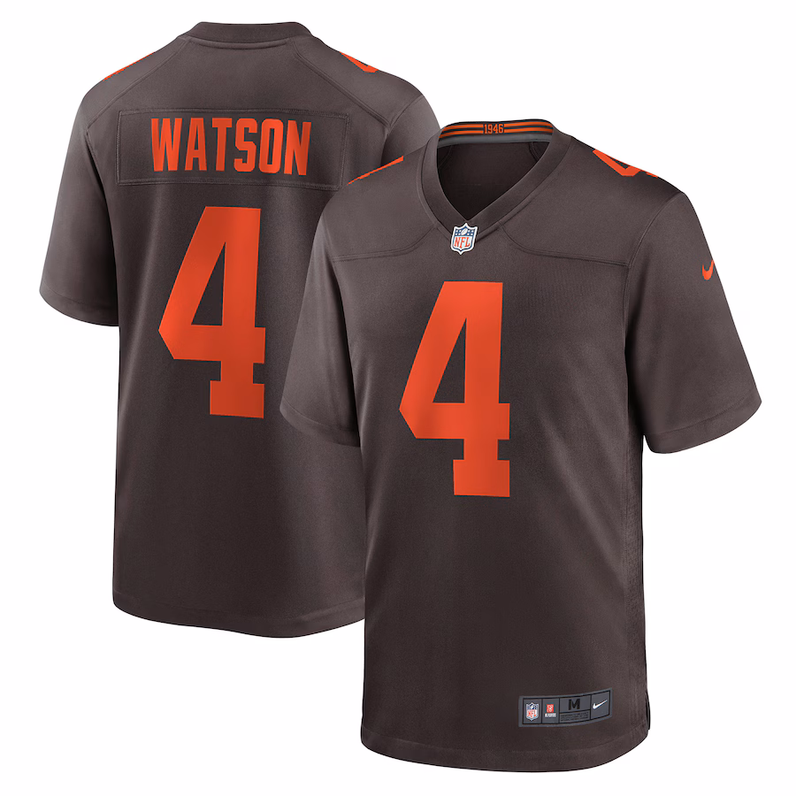 Men's Cleveland Browns Deshaun Watson Nike Brown Alternate Game Jersey - Jersey