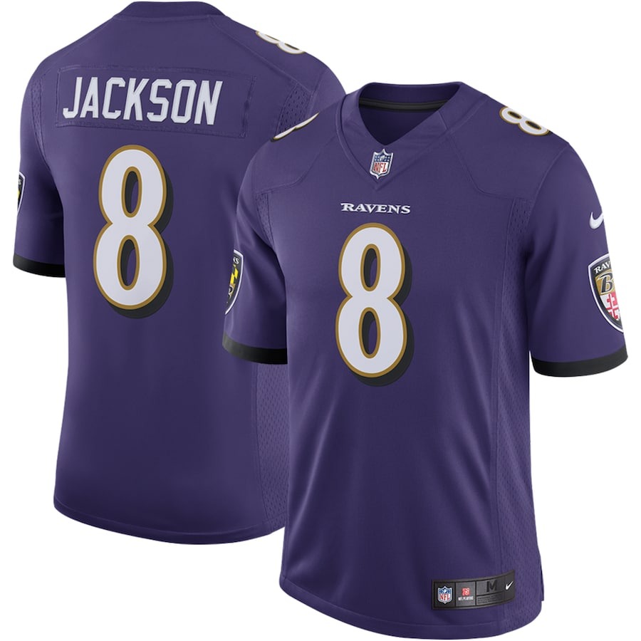 Men's Baltimore Ravens Lamar Jackson Nike Purple Speed Machine Limited Jersey - Jersey