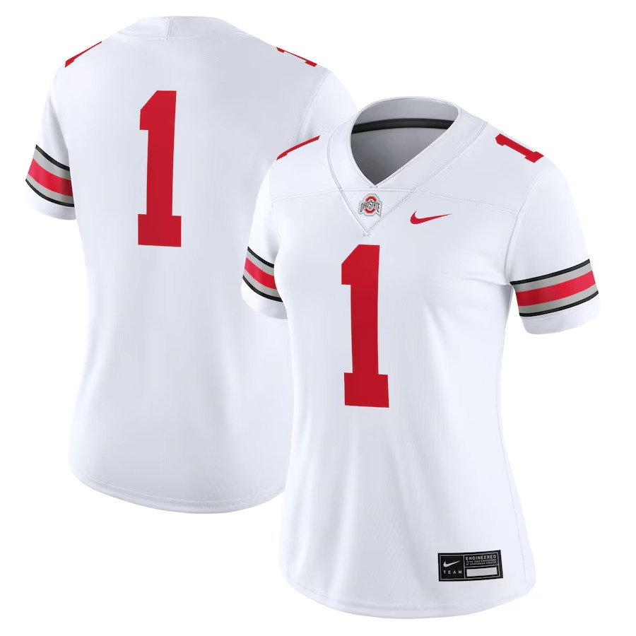 Women's Nike #1 White Ohio State Buckeyes Game Jersey - Jersey