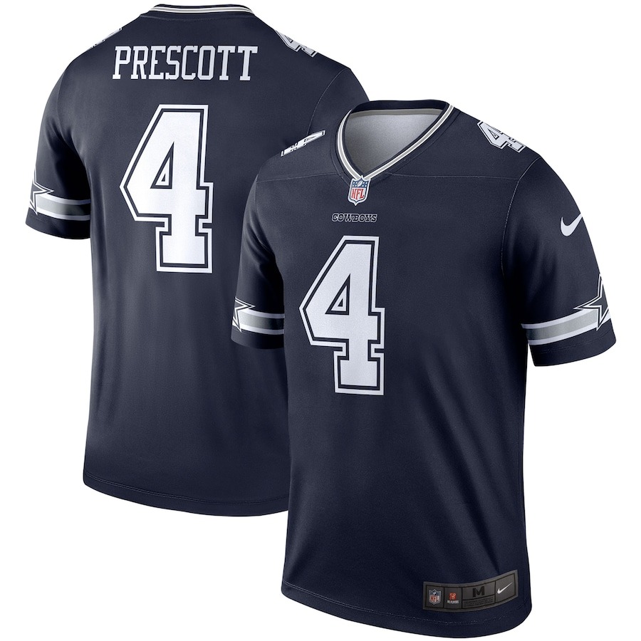 Men's Dallas Cowboys Dak Prescott Nike Navy Legend Player Jersey - Jersey