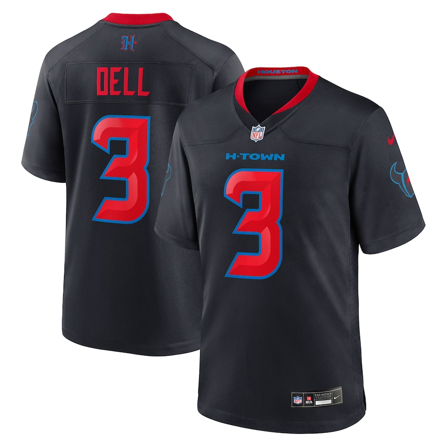Men's Houston Texans Tank Dell Nike Navy 2nd Alternate Game Jersey - Jersey