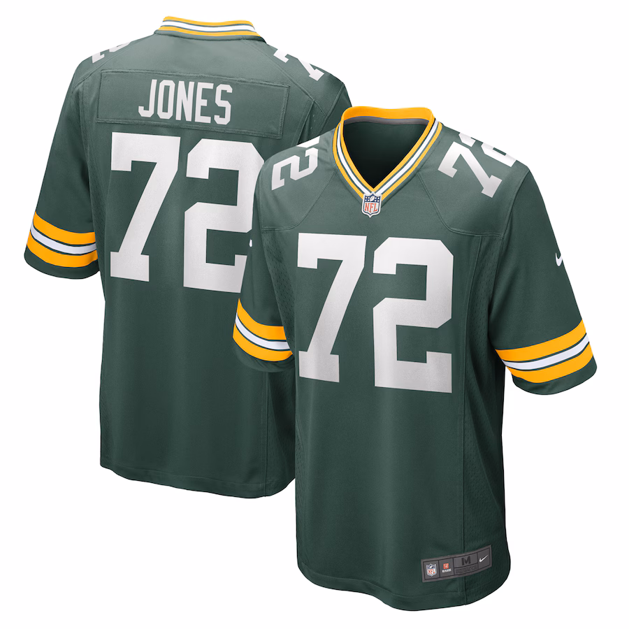 Men's Green Bay Packers Caleb Jones Nike Green Game Player Jersey - Jersey