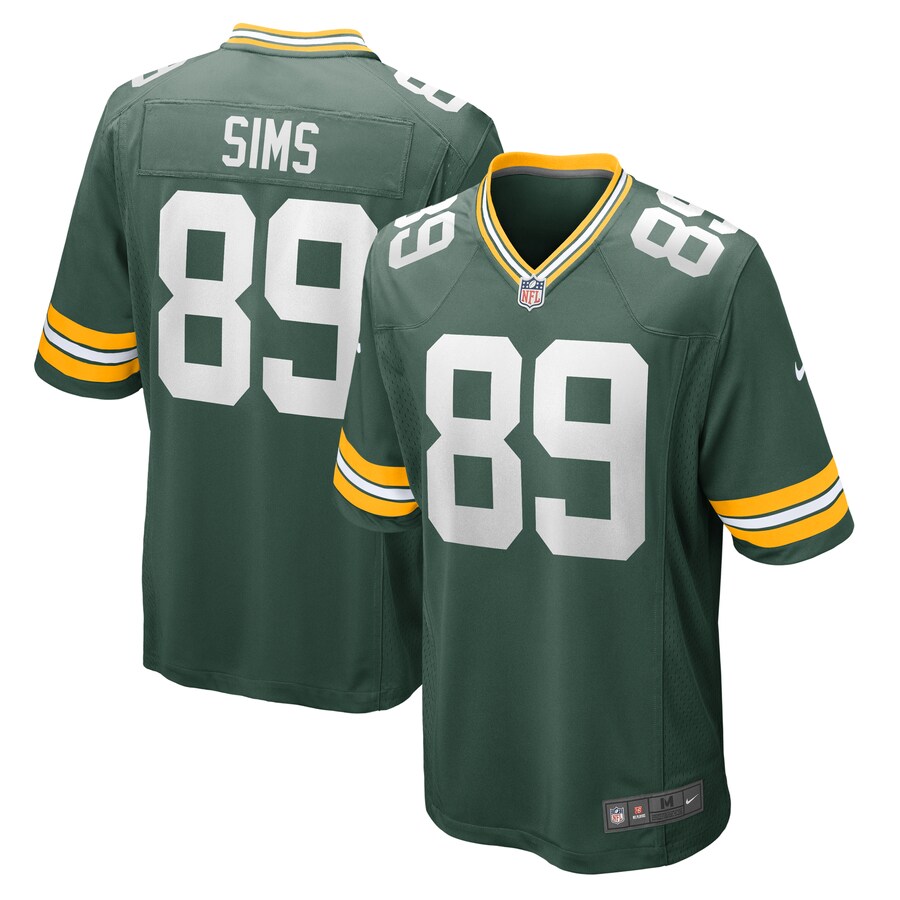 Men's Green Bay Packers Ben Sims Nike  Green Team Game Jersey - Jersey
