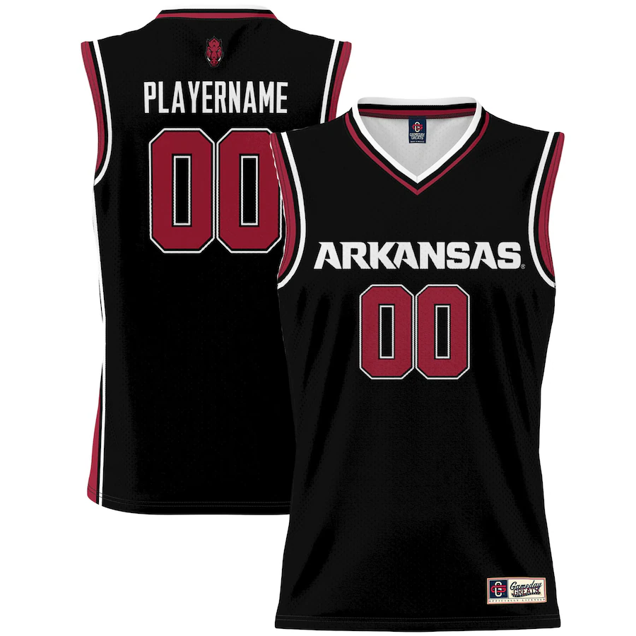 Arkansas Razorbacks Unisex NIL Pick-A-Player Lightweight Men's Basketball Jersey - Black - Jersey