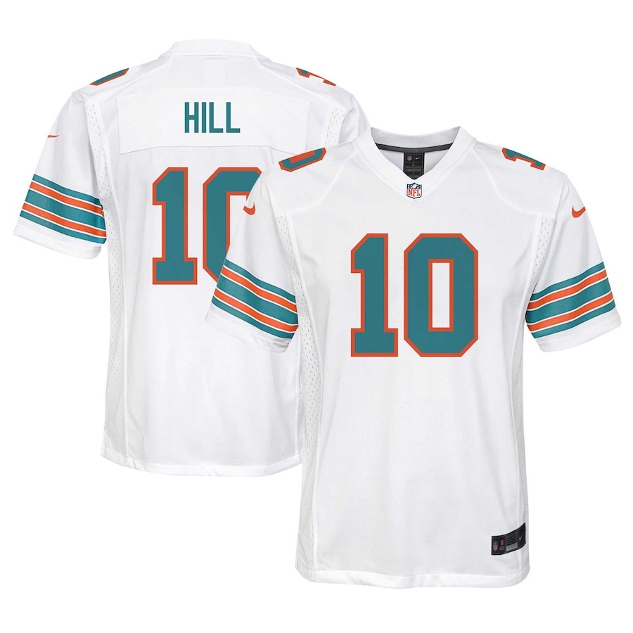 Youth Miami Dolphins Tyreek Hill Nike White Alternate Player Game Jersey - Jersey