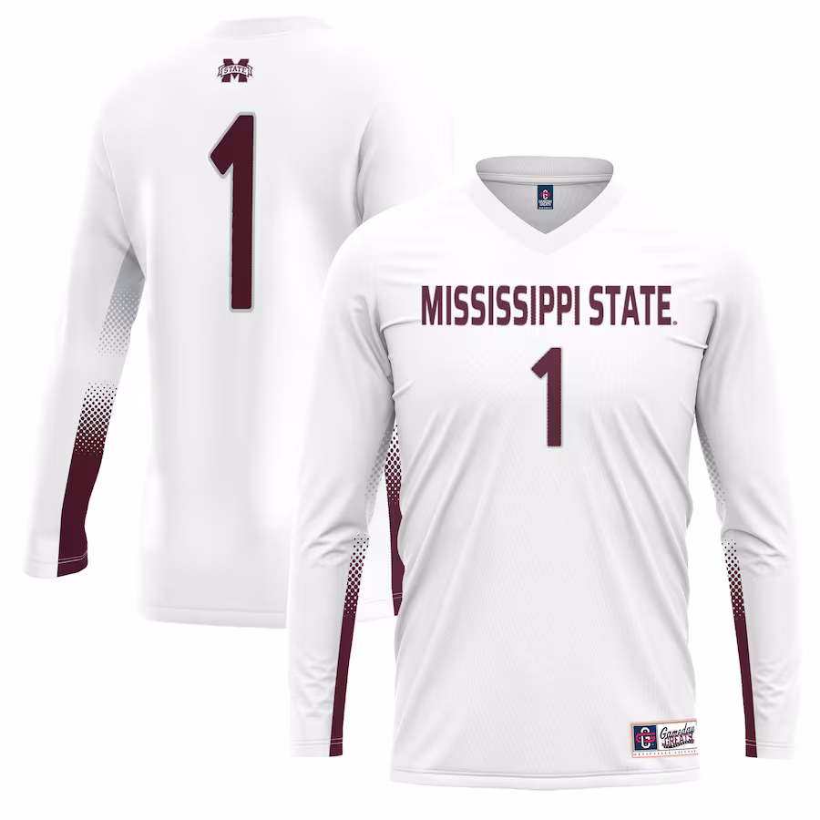 #1 Mississippi State Bulldogs GameDay Greats Youth Lightweight Women's Volleyball Jersey - White - Jersey