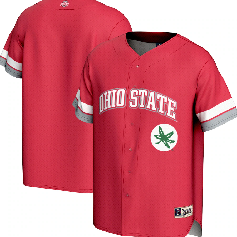 Youth  GameDay Greats Scarlet Ohio State Buckeyes Spirit Baseball Jersey - Jersey