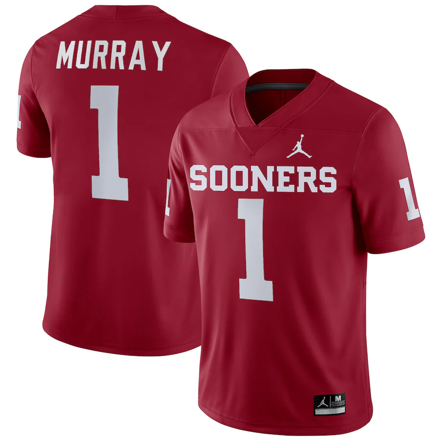 Men's Jordan Brand Kyler Murray Crimson Oklahoma Sooners Player Game Jersey - Jersey