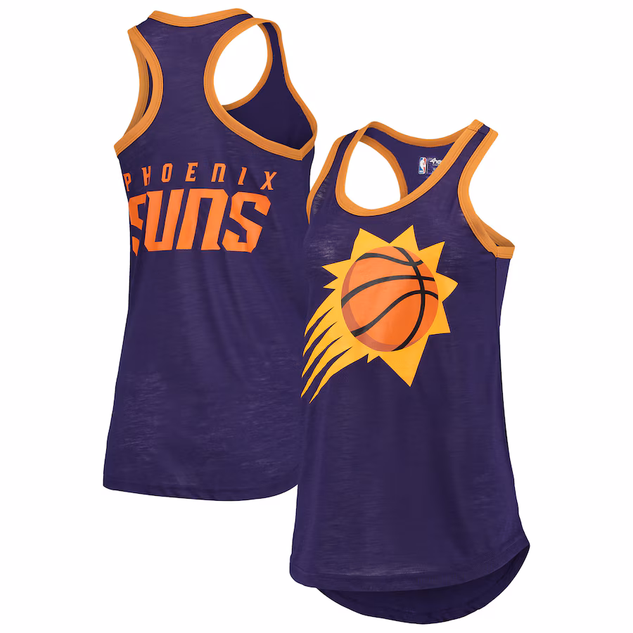 Women's Phoenix Suns G-III Sports by Carl Banks Purple Showdown Burnout Tank Top - Jersey