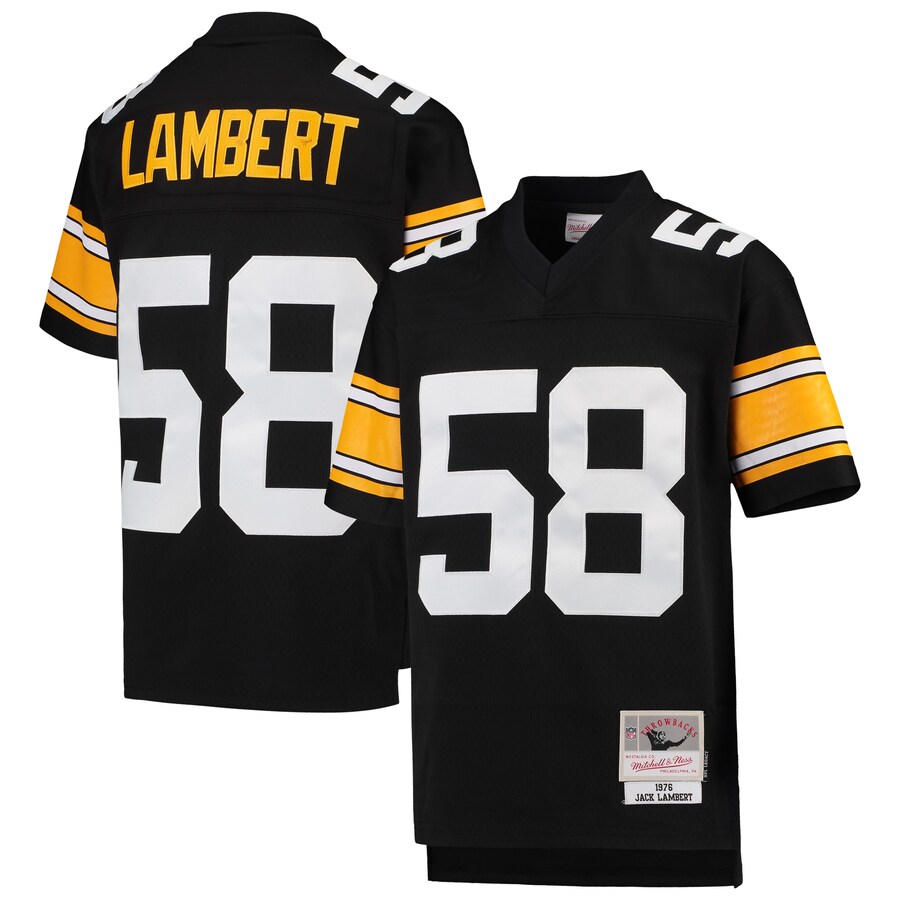 Youth Pittsburgh Steelers Jack Lambert Mitchell & Ness Black 1976 Legacy Retired Player Jersey - Jersey