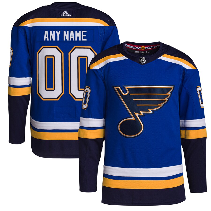 Men's St. Louis Blues adidas Royal Home Authentic Pro Custom Jersey - Jersey