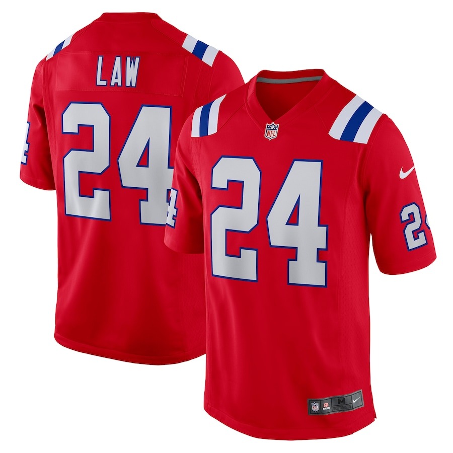Men's New England Patriots Ty Law Nike Red Retired Player Alternate Game Jersey - Jersey
