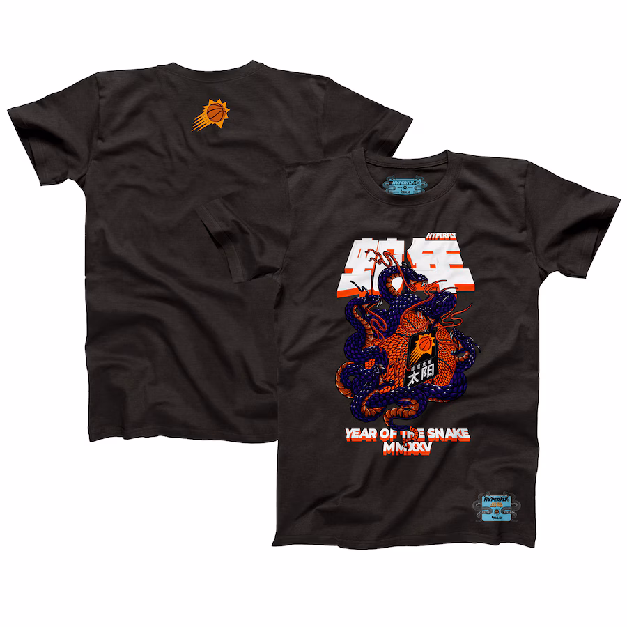 Unisex Phoenix Suns NBALab x Hyperfly Heather Black Year of the Snake Lunar New Year Collection T-Shirt - Jersey