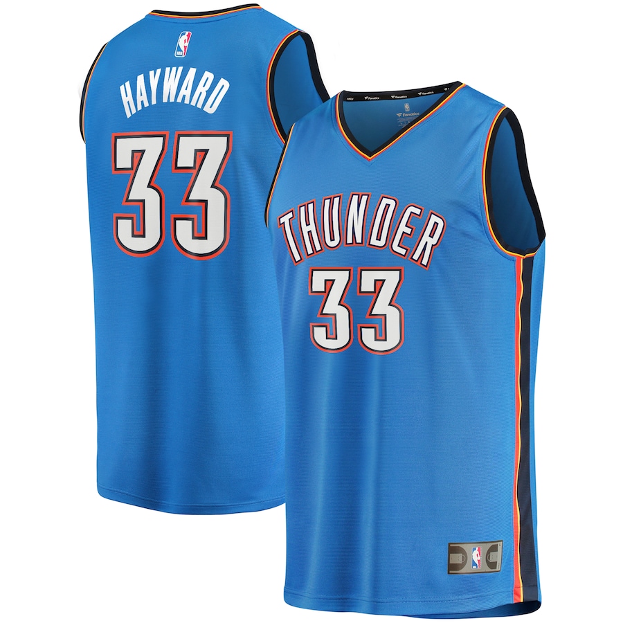Youth Oklahoma City Thunder Gordon Hayward Fanatics Blue Fast Break Player Jersey - Icon Edition - Jersey