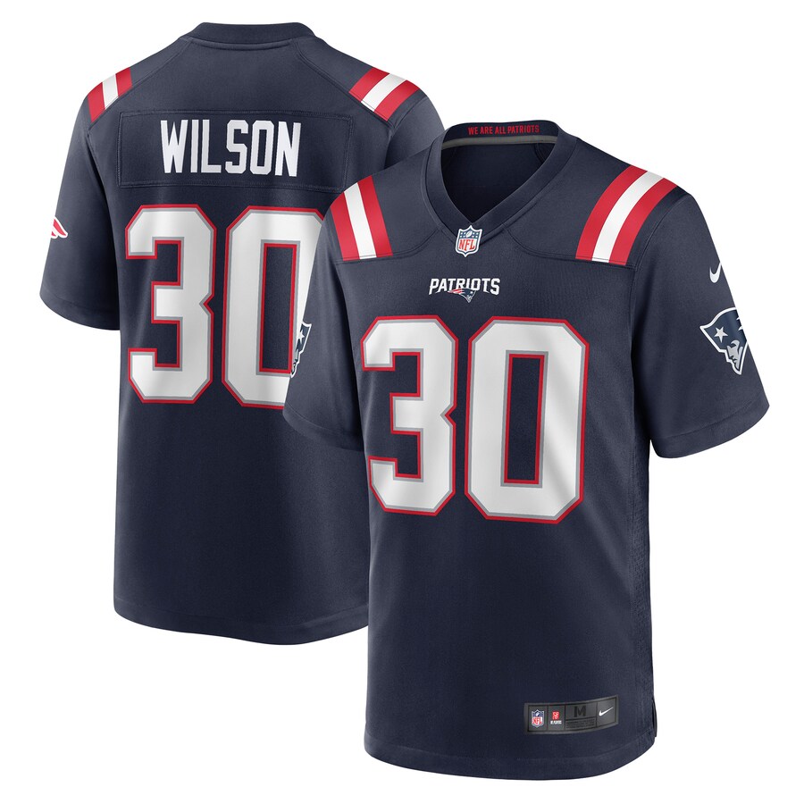 Men's New England Patriots Mack Wilson Nike Navy Game Jersey - Jersey