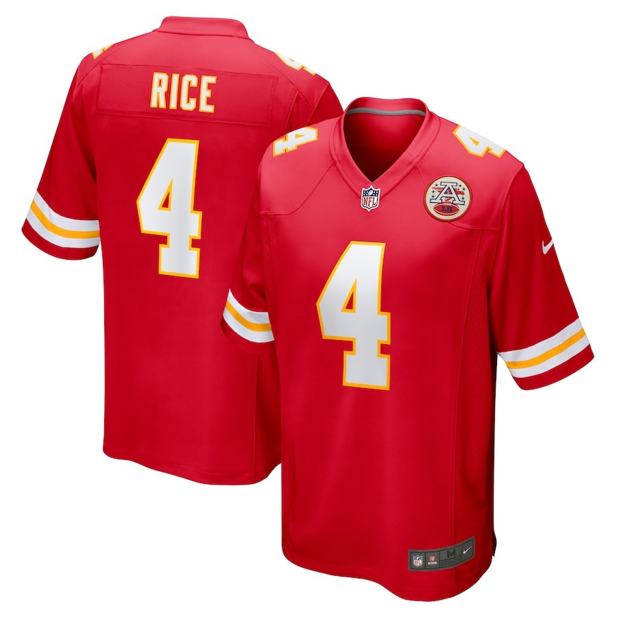 Men's Kansas City Chiefs Rashee Rice Nike  Red  Game Jersey - Jersey