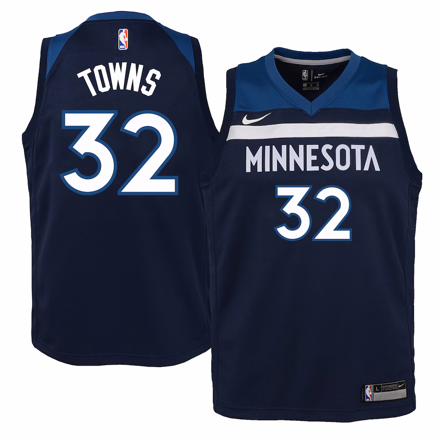 Youth Minnesota Timberwolves Karl-Anthony Towns Nike Navy Swingman Jersey - Icon Edition - Jersey