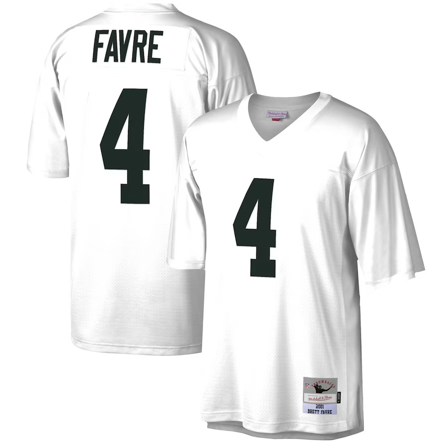 Men's Green Bay Packers Brett Favre Mitchell & Ness White Legacy Replica Jersey - Jersey