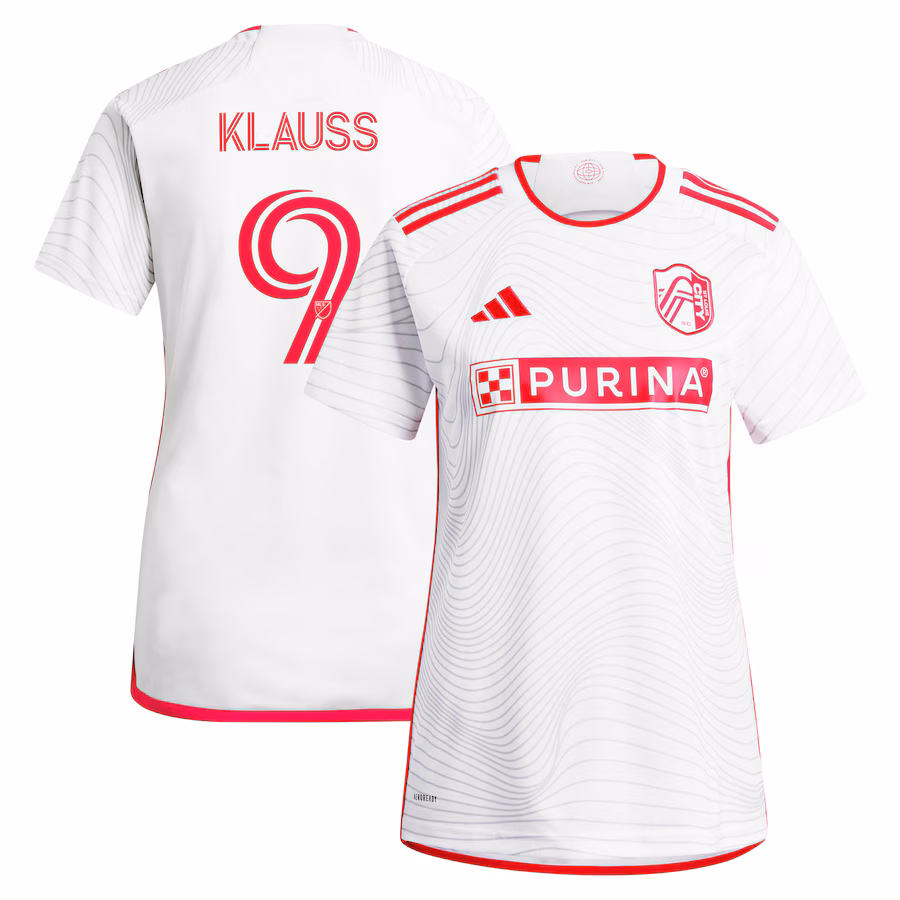 Women's St. Louis City SC João Klauss adidas White 2024 The Confluence Kit Replica Player Jersey - Jersey