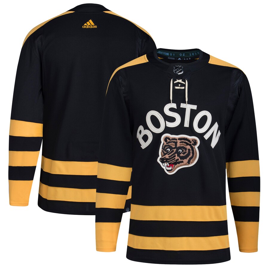 Men's Boston Bruins adidas Black 2023 Winter Classic Blank Jersey - Jersey