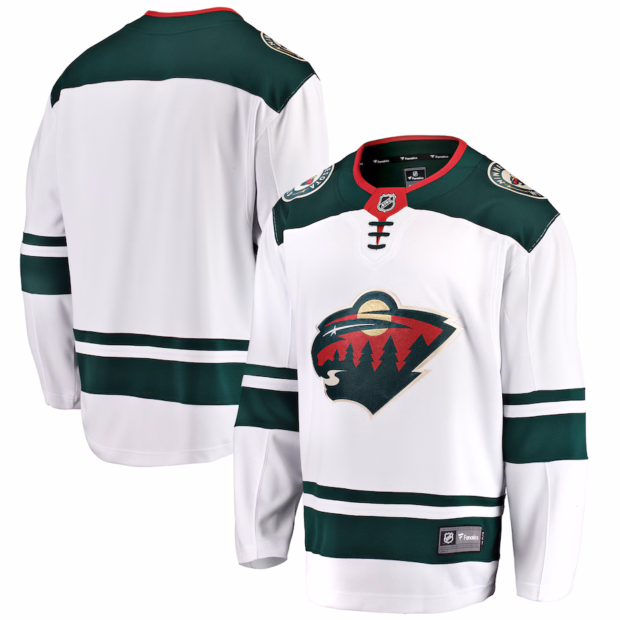 Men's Minnesota Wild Fanatics White Breakaway Away Jersey - Jersey