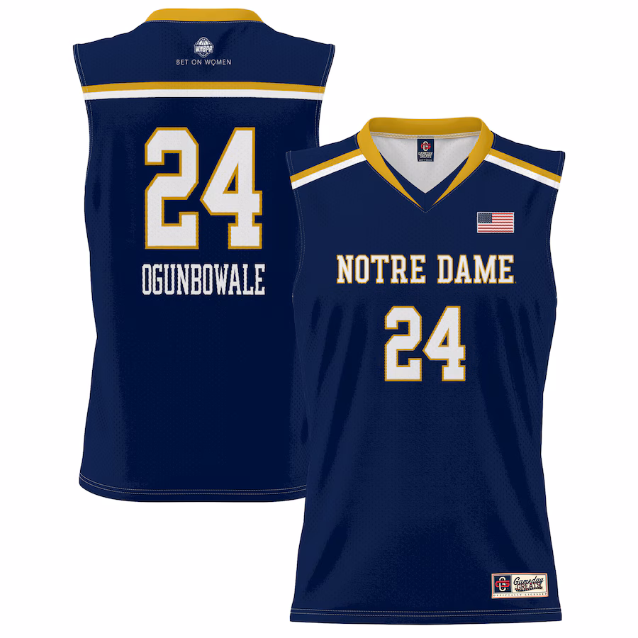 Unisex GameDay Greats Arike Ogunbowale Blue Notre Dame Fighting Irish Lightweight Basketball Alumni Jersey - Jersey