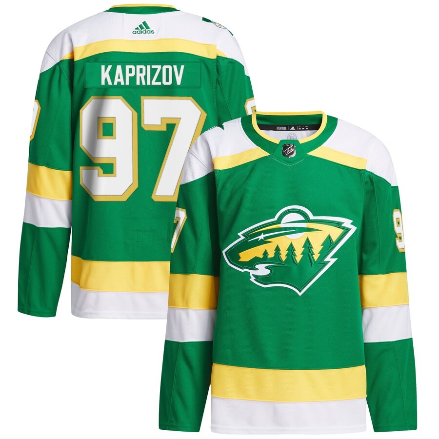 Men's Minnesota Wild Kirill Kaprizov adidas Green 2023/24 Alternate Primegreen Authentic Player Jersey - Jersey